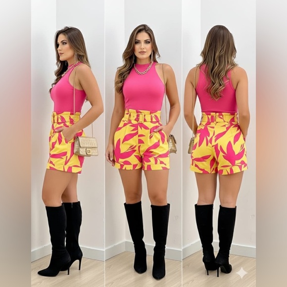 Paradice Chic Set for Women's Clothing Lightweight Outfit with Top and Short, - Picture 9 of 16